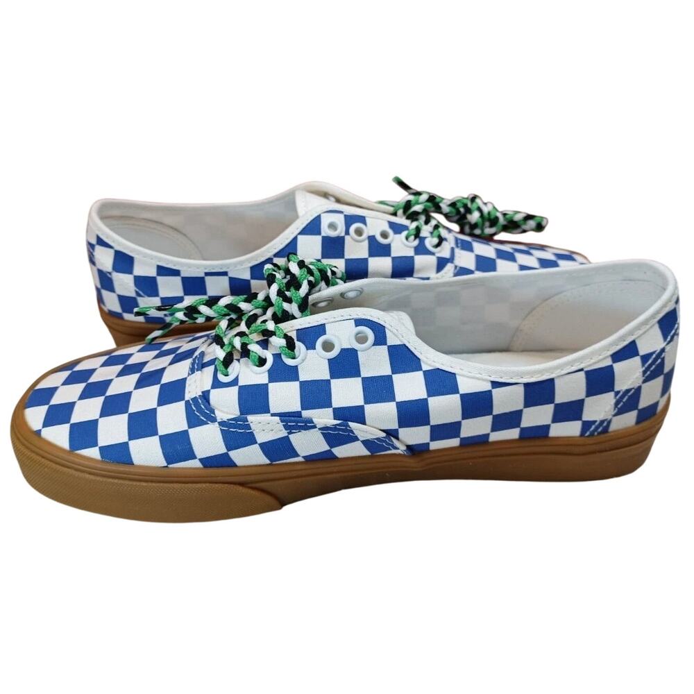 Vans Authentic Blue/Gum Checkerboard Womens Size 8.5 - Picture 2 of 9